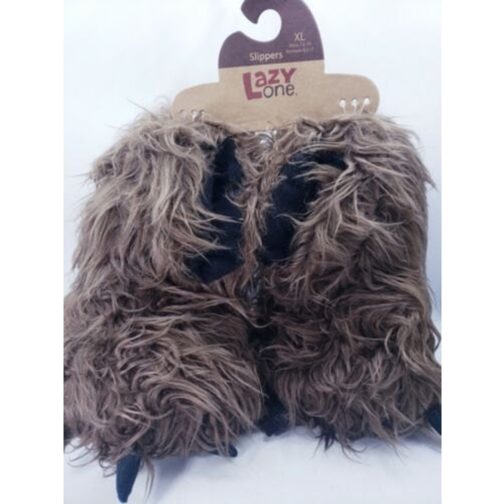 Lazy One Big Foot Slippers Mens 7.5-10 OR Womens 8.5-11 Fuzzy Warm Slippers